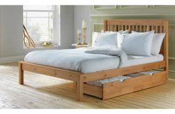 Collection Aspley Double Bed Frame - Oak Stain.